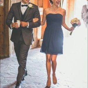 Bill Levkoff Navy Blue Bridesmaid's Dress